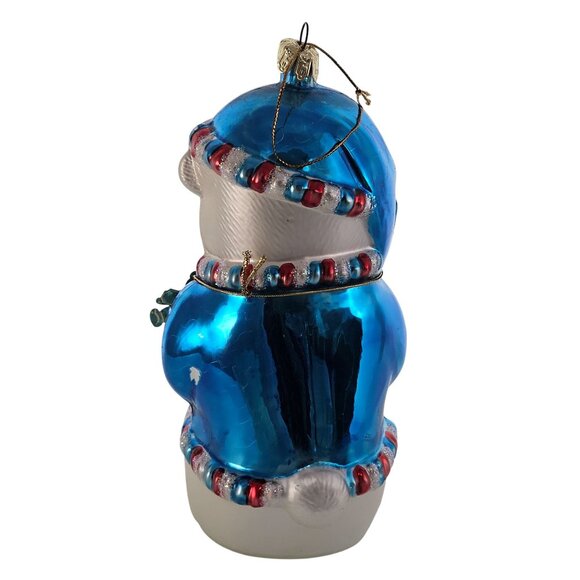 1998 Blown Glass Cubby Bears Ornament 6" Santas Best handcrafted Christmas decor - Picture 5 of 8